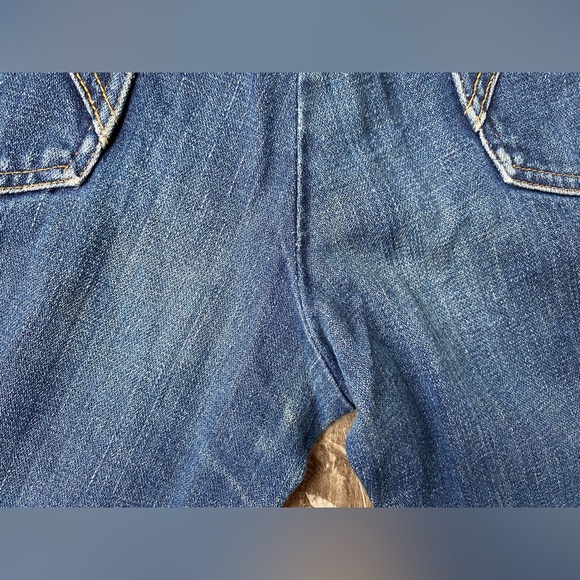 Vintage 70s High Rise XS S 24 Land Lubber Bell Bottoms Dark Wash Hippie Flares - Picture 7 of 11